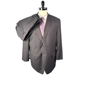 Pronto Uomo Gray Wool Blend 2 Piece Suit 50R 45W x 27.5 Two Button